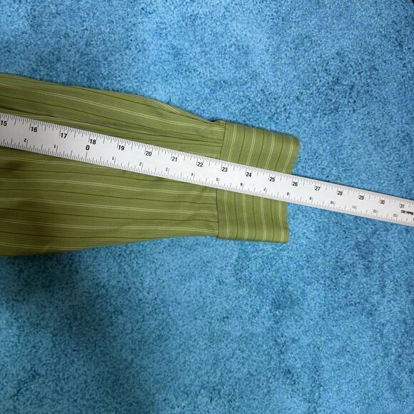 Eddie Bauer Men’s L Wrinkle-Free Green Button Down Shirt Cotton Long Sleeve - Picture 7 of 16